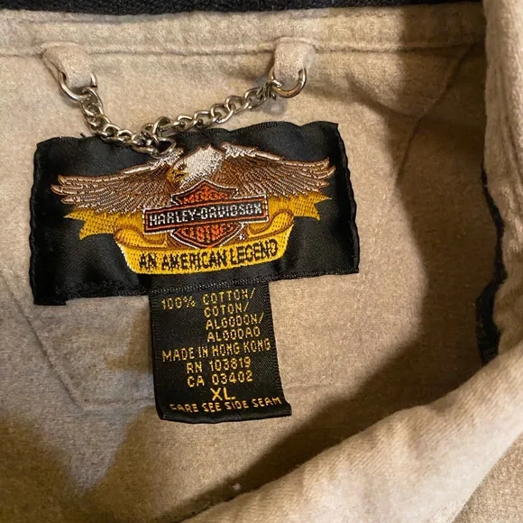 Harley Davidson snap button down shirt - Picture 3 of 6